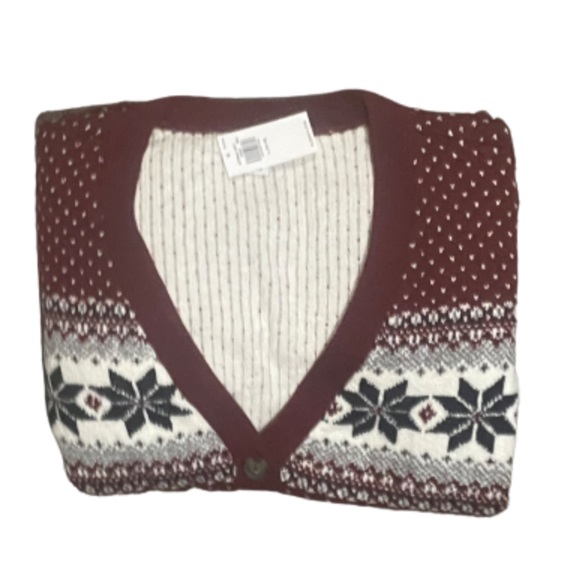 🆕 RESERVED X Old Navy Button-Front Fair Isle Cardigan Sweater for Girls - Picture 7 of 11